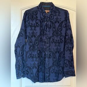 Blue and black shirt. Men’s size large